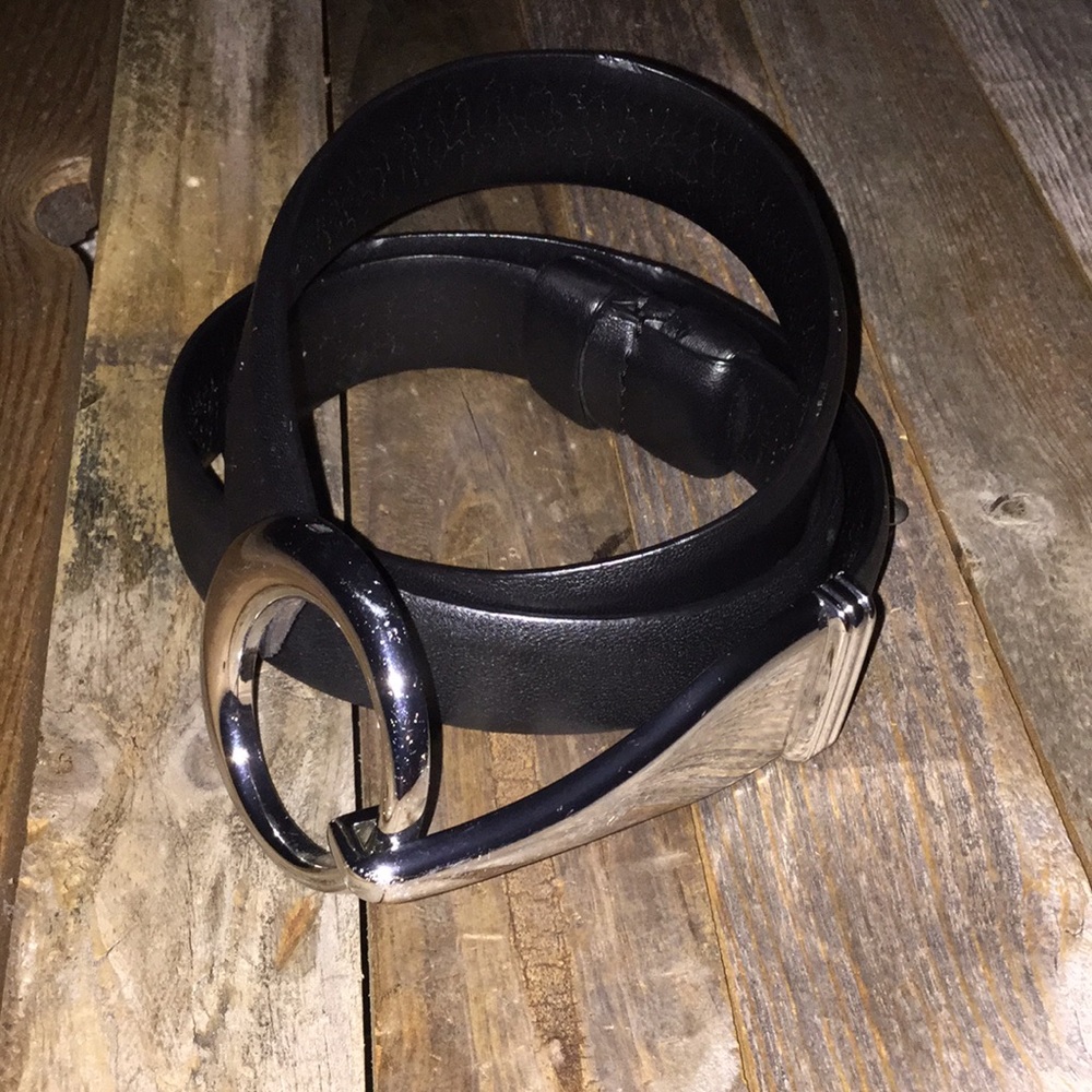 Chico’s Leather belt with silver hook